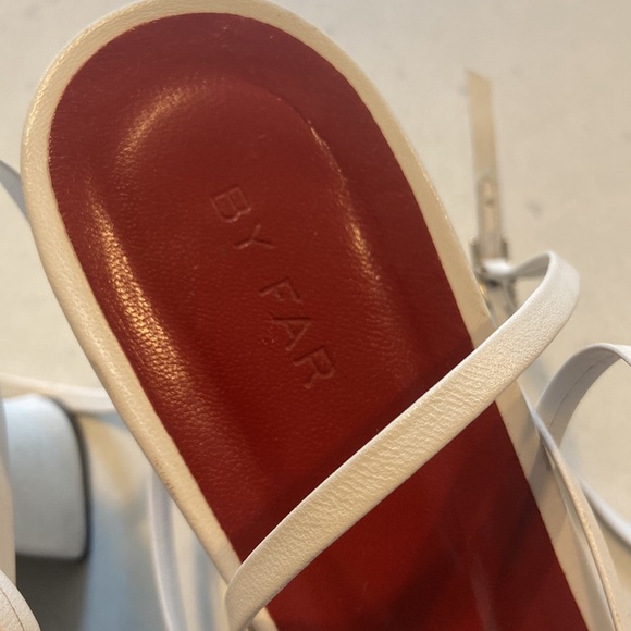 By Far nappa leather white sandals - Picture 2 of 7
